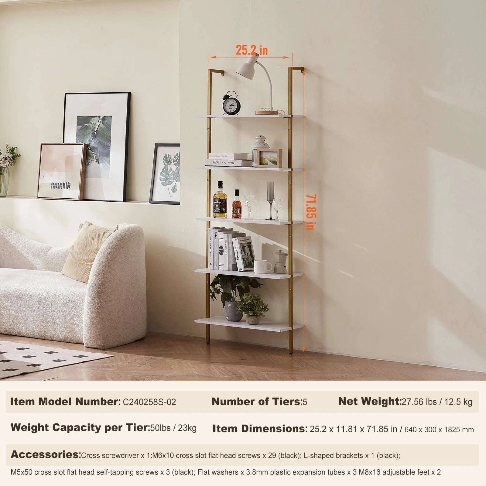 Industrial Pipe Wall Mount Floating Shelf Rack-4 Tiers 3 strokes / United States