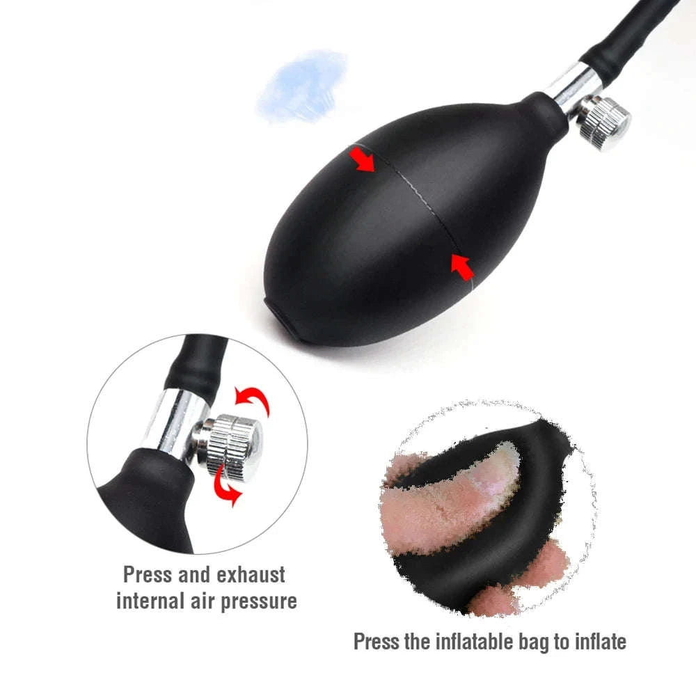 Inflatable Anal Plug for Personalized Fullness and Deep Pressure Play-Type-10
