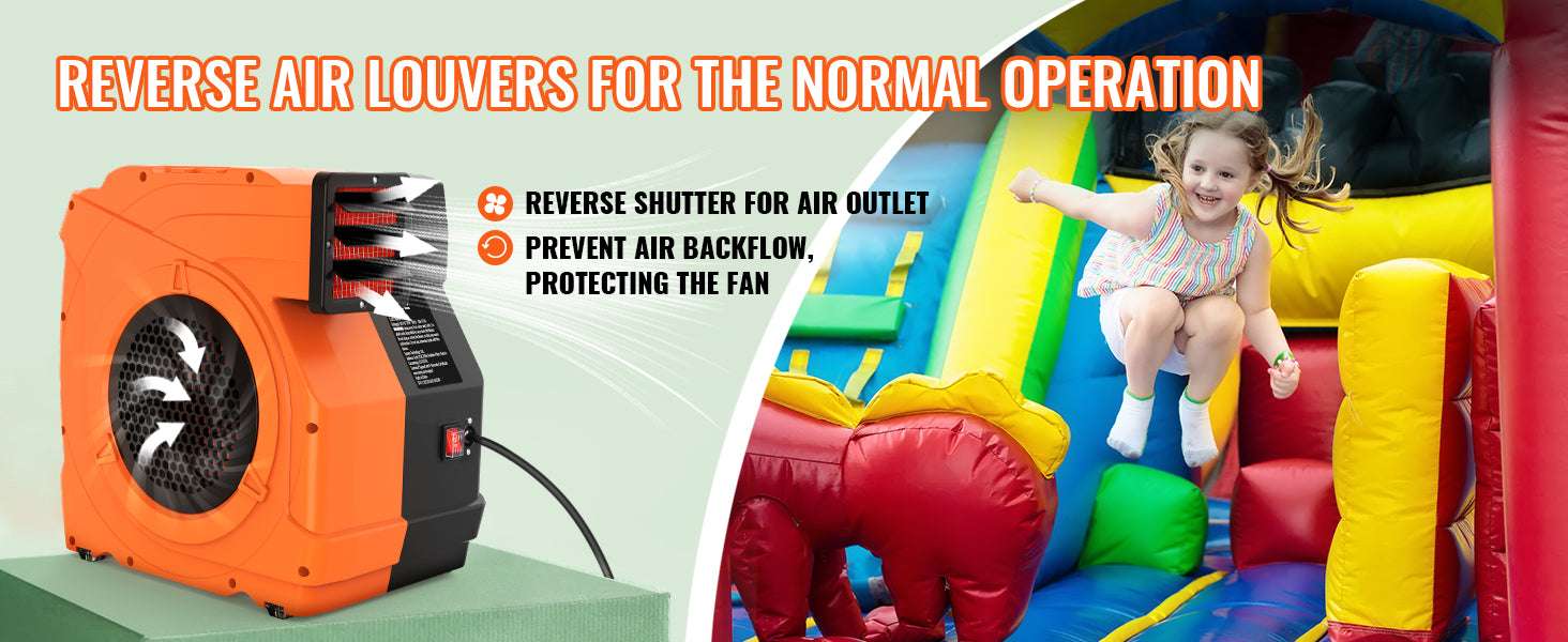 Inflatable Blower for Bounce Houses & Water Slides 1100–1300W-950w / United States