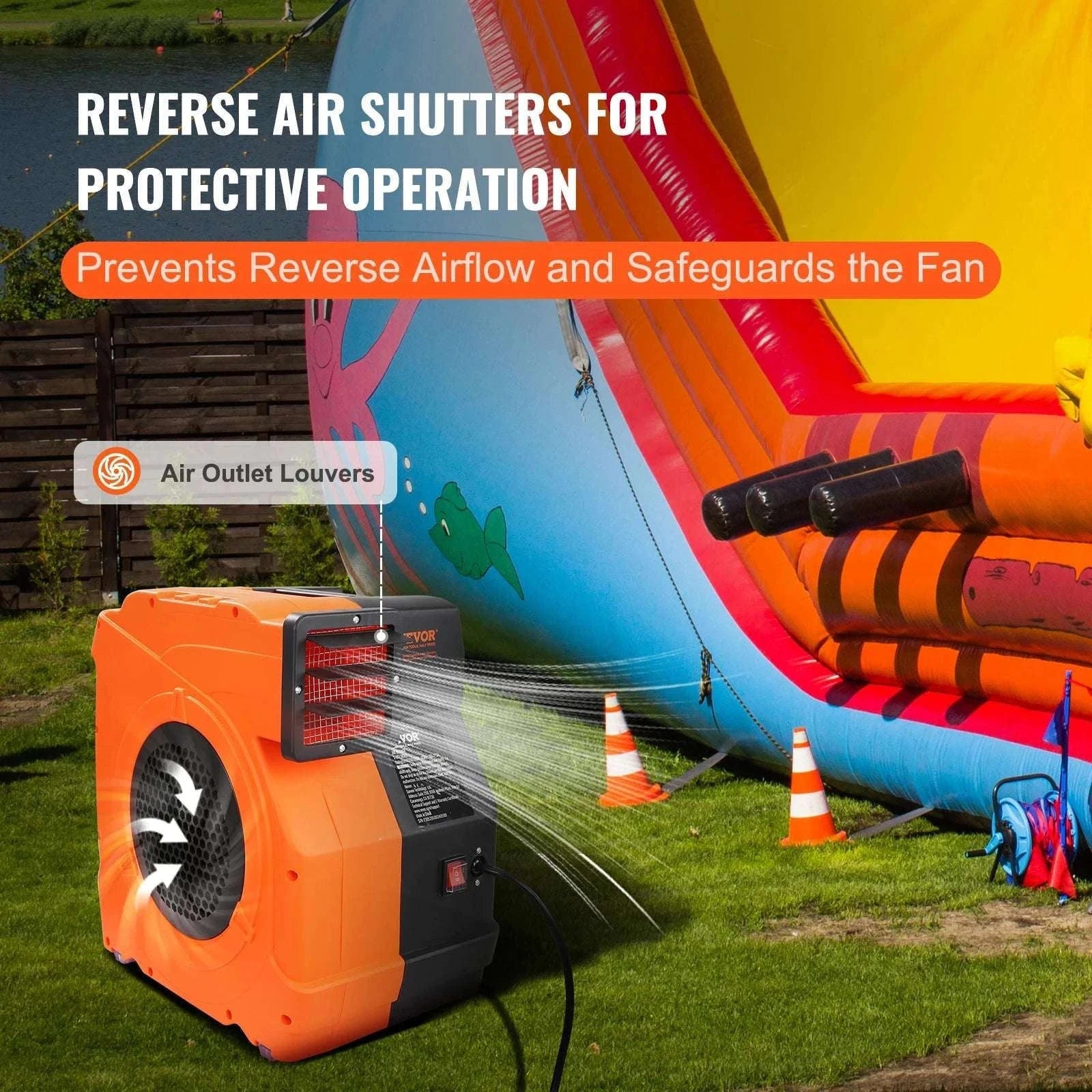 Inflatable Blower for Bounce Houses & Water Slides 1100–1300W-950w / United States