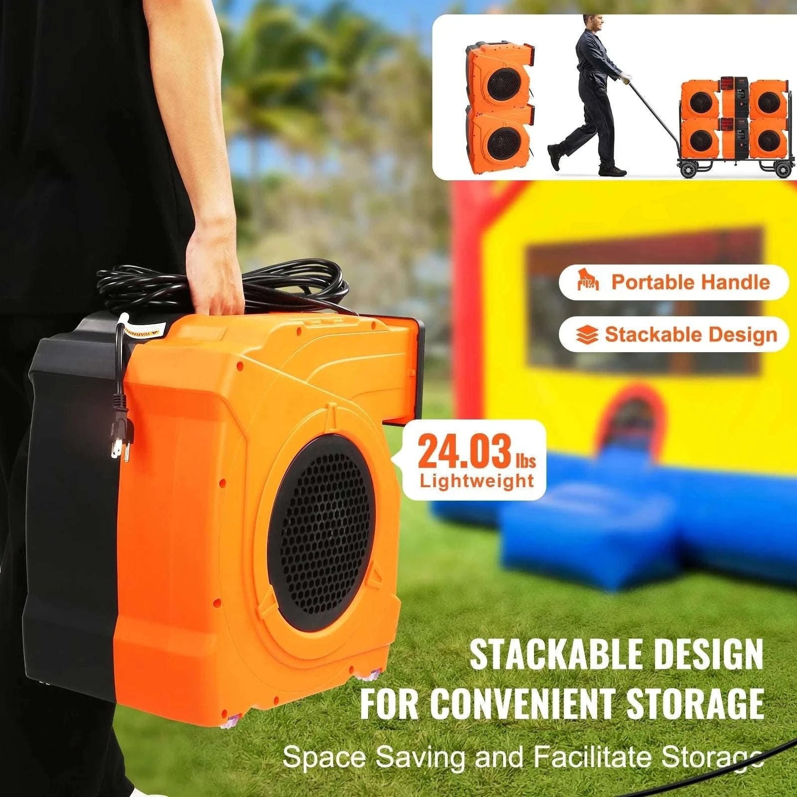 Inflatable Blower for Bounce Houses & Water Slides 1100–1300W-950w / United States