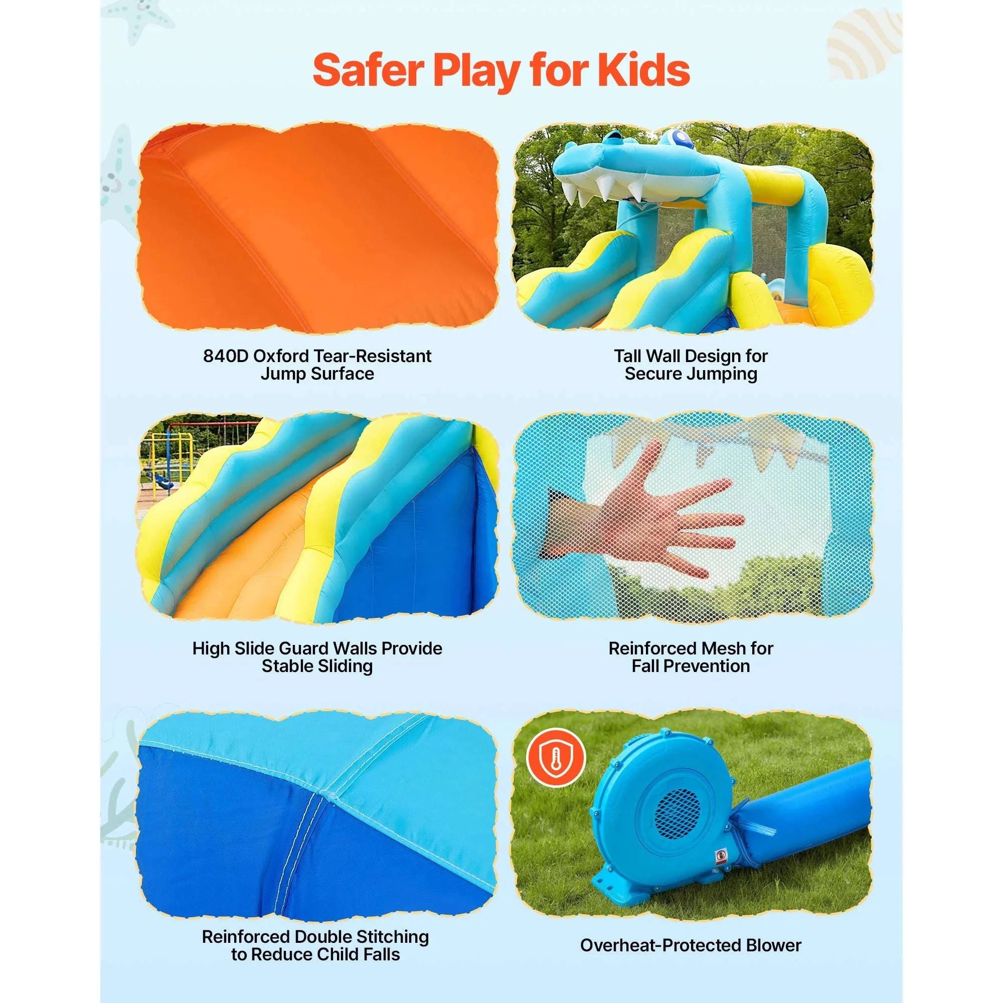 Inflatable Bounce House Water Slide with Splash Pool & Climbing Wall-11.6 x 13.1 x 7.7 ft / United States