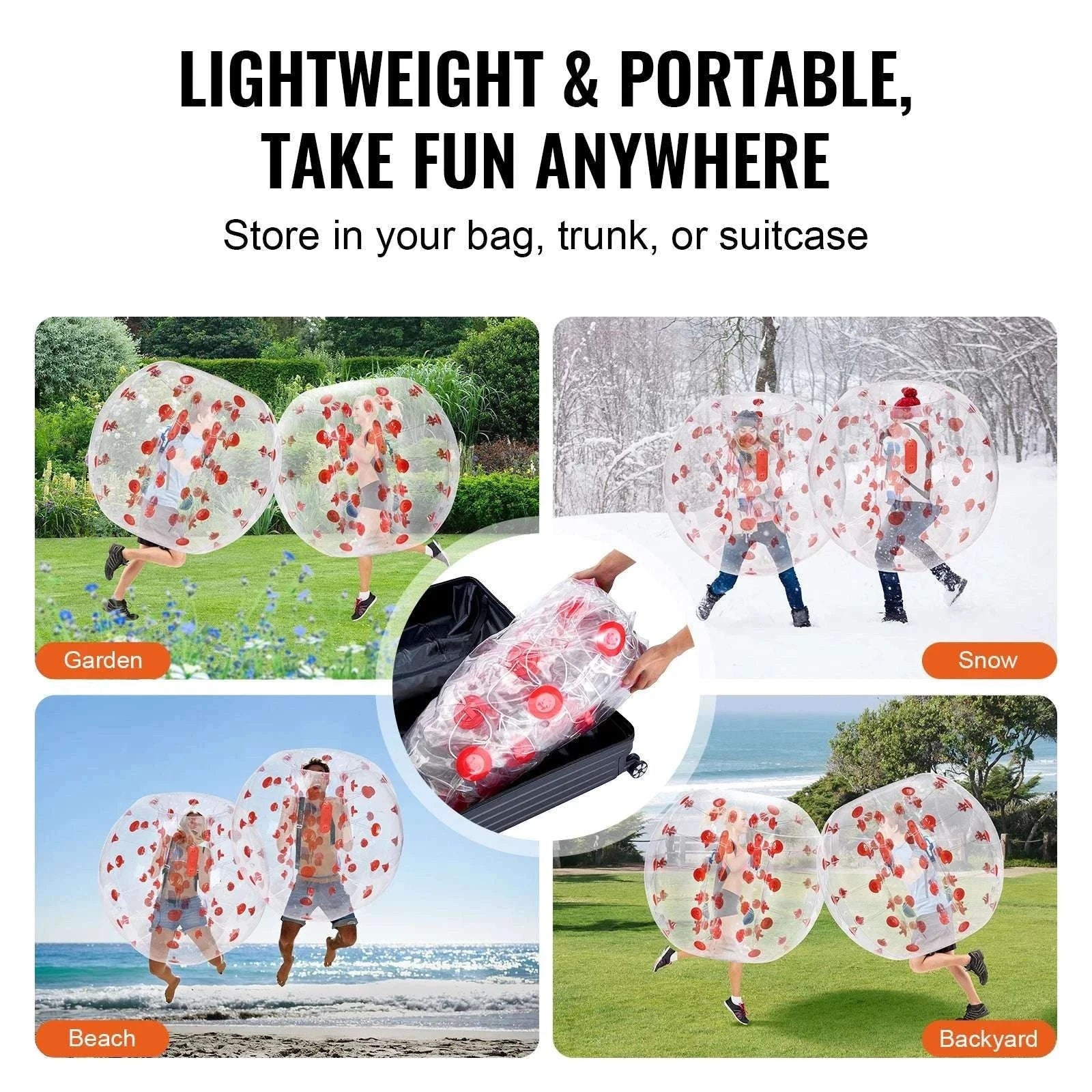 Inflatable Bumper Ball 4FT Bubble Soccer Ball for Teens & Adults-transparent 1pcs / CZECH REPUBLIC