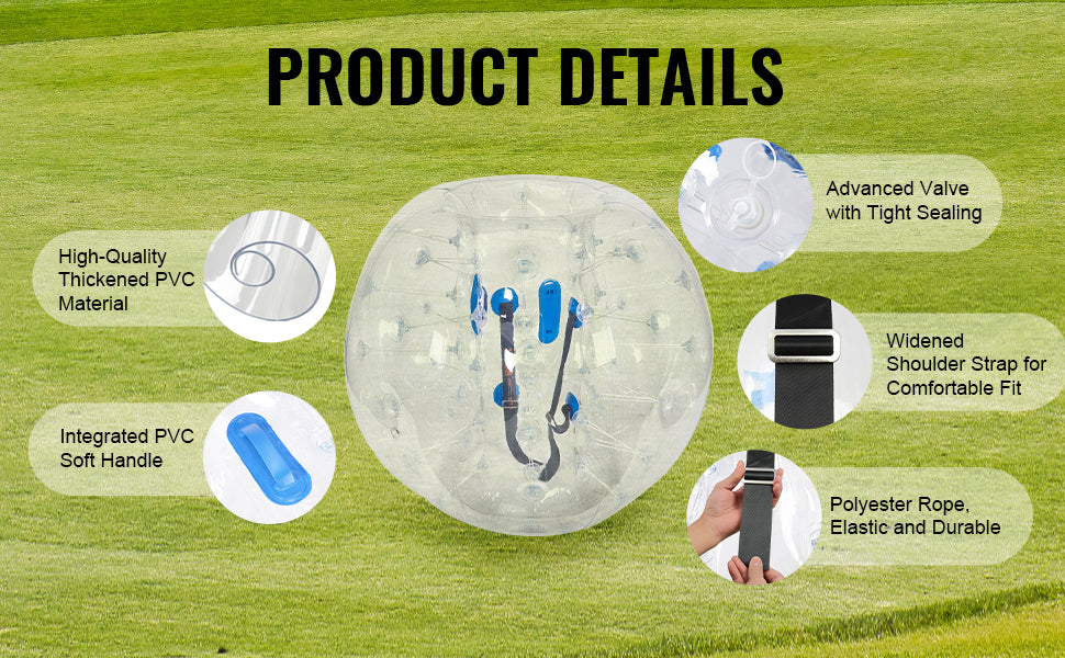 4FT Nafukovacia nárazová lopta Zorb pre deti a tínedžerov PVC telesná lopta