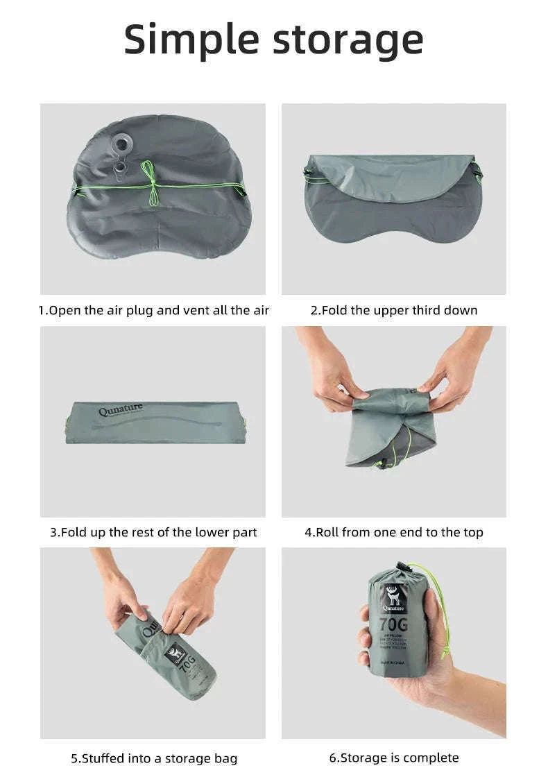 Inflatable Camping Pillow Lightweight Travel Pillow for Hiking & Flights-600085002