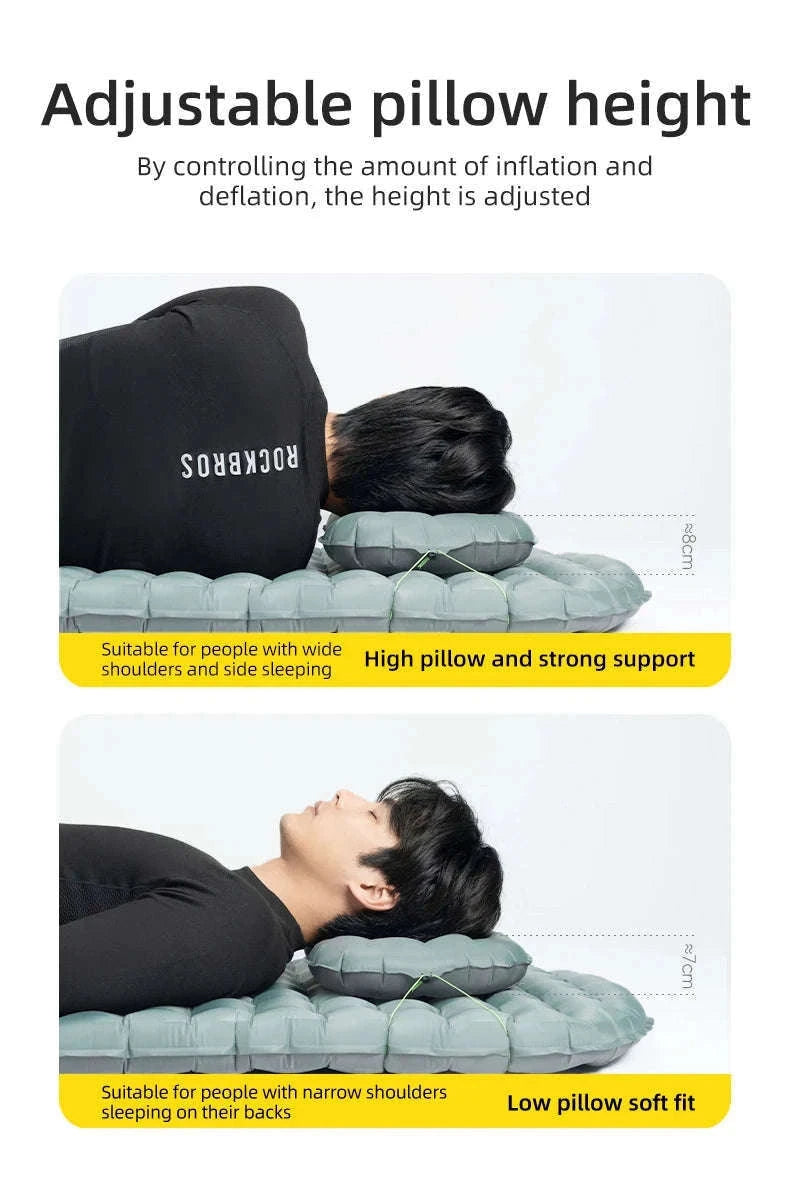 Inflatable Camping Pillow Lightweight Travel Pillow for Hiking & Flights-600085002