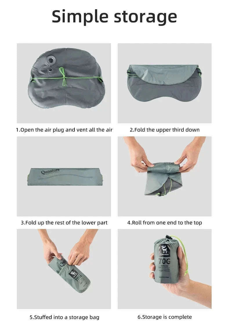 Inflatable Camping Pillow Lightweight Travel Pillow for Hiking & Flights-600085002