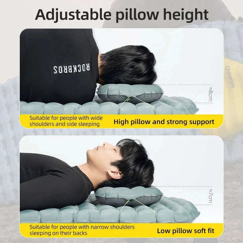Inflatable Camping Pillow Lightweight Travel Pillow for Hiking & Flights-600085002