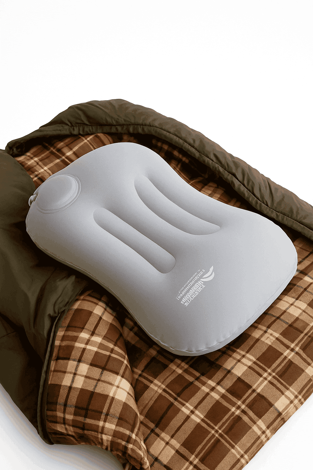 Inflatable Camping Pillow with Built-In Pump, Ultralight Travel Support-Blue / China Mainland