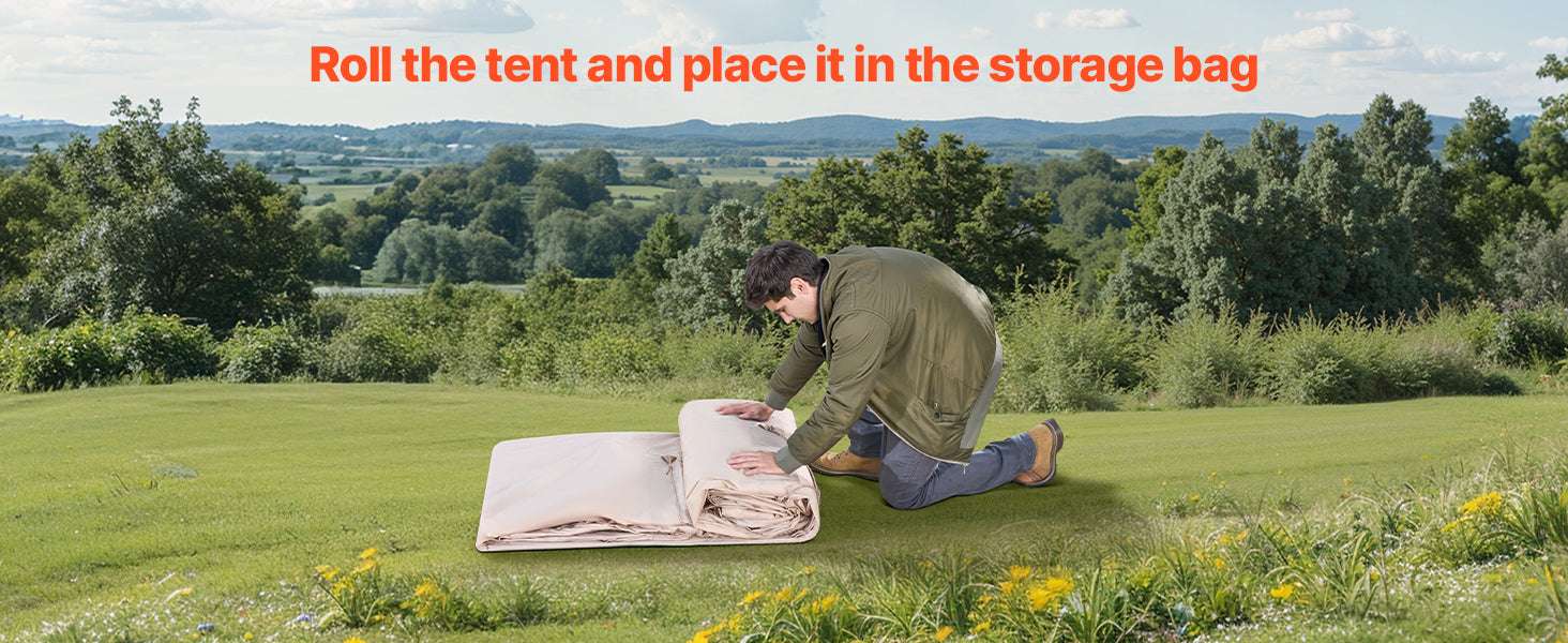 Inflatable Camping Tent for 3–5 People with Pump & Canopy-france