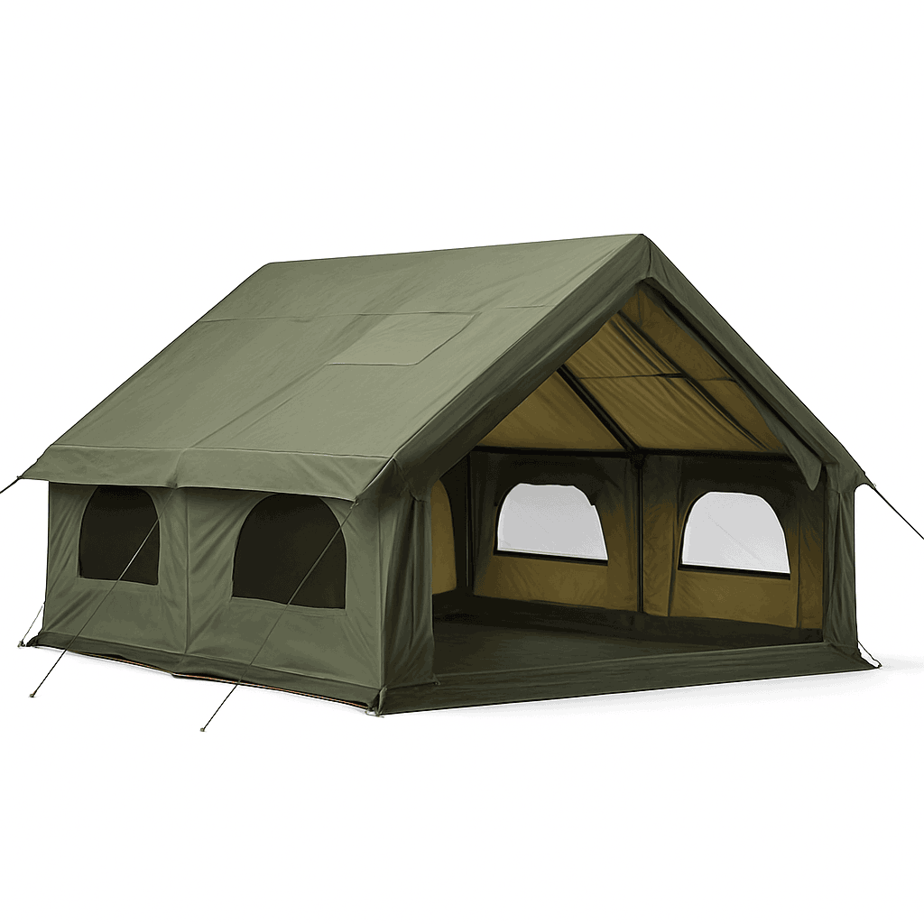 Inflatable Camping Tent for 4-8 Persons with Carry Bag-6.3Khaki Simple / United States