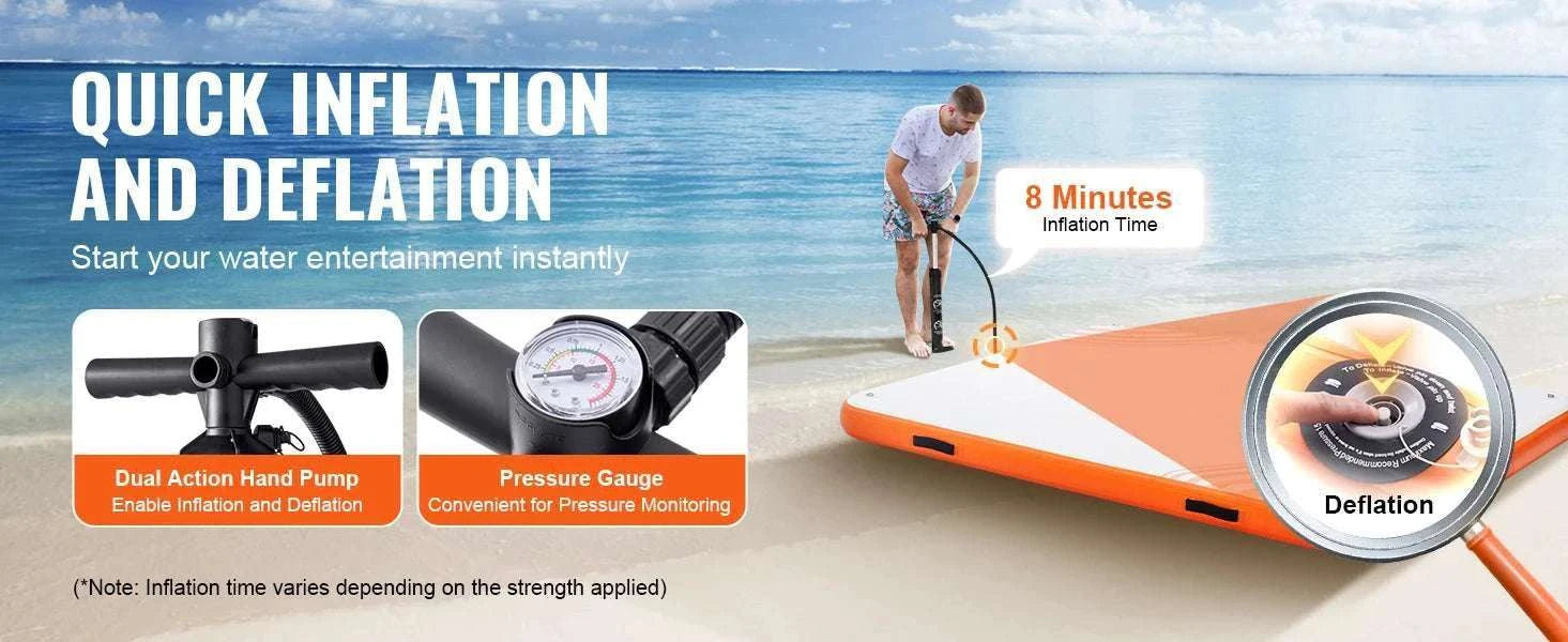 Inflatable Floating Dock Platform with Ladder Non-Slip Water Mat-10x8ft / CZECH REPUBLIC
