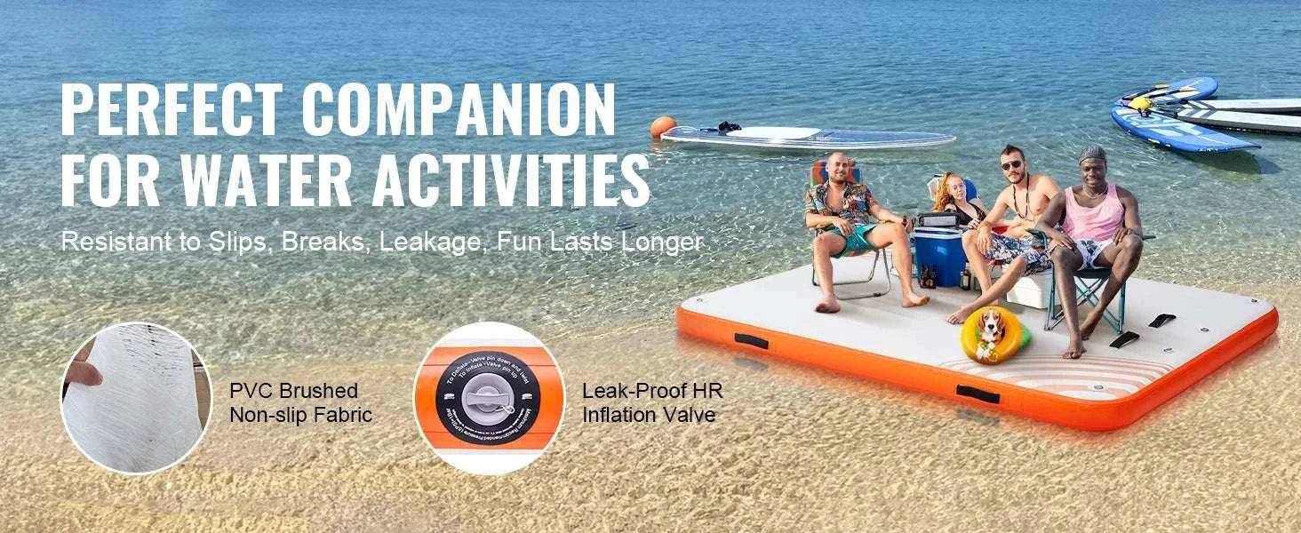 Inflatable Floating Dock Platform with Ladder Non-Slip Water Mat-10x8ft / CZECH REPUBLIC