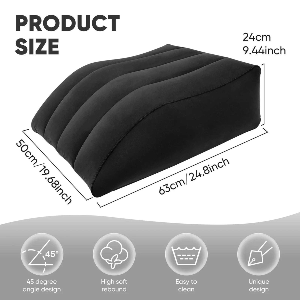 Inflatable Leg Cushion for Elevated Rest and Daily Comfort-Blue