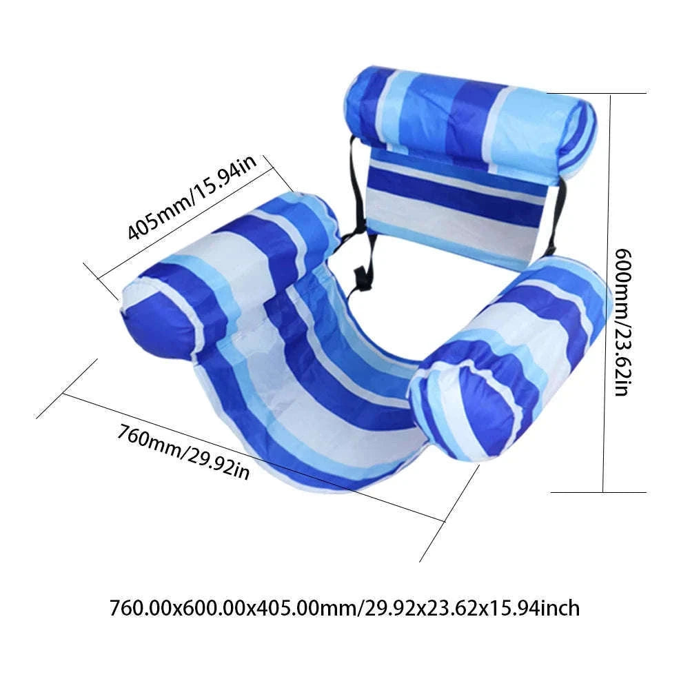 Inflatable Pool Float Lounger Chair with Arm and Backrest-8 / Germany