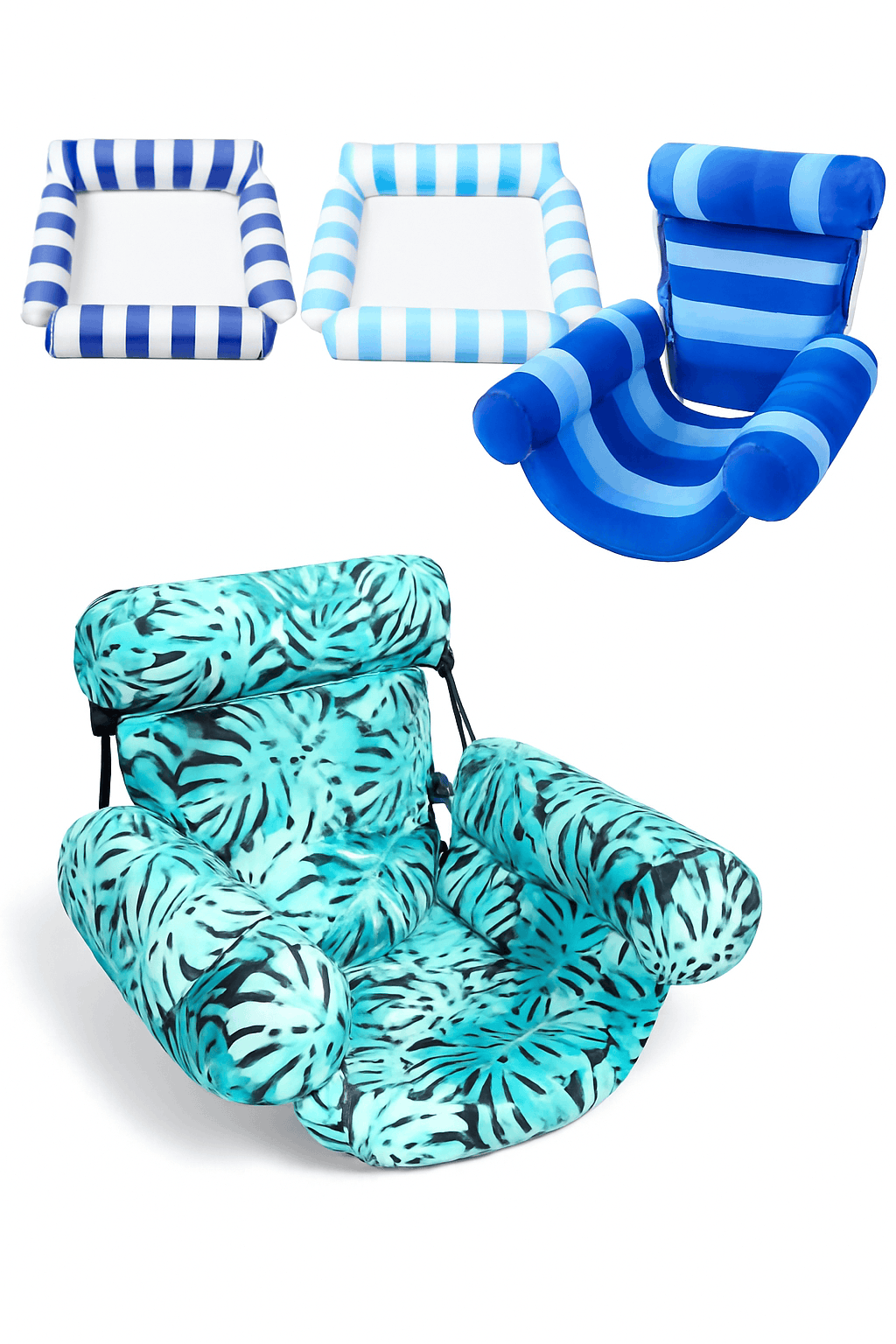 Inflatable Pool Float Lounger Chair with Arm and Backrest-8 / Germany