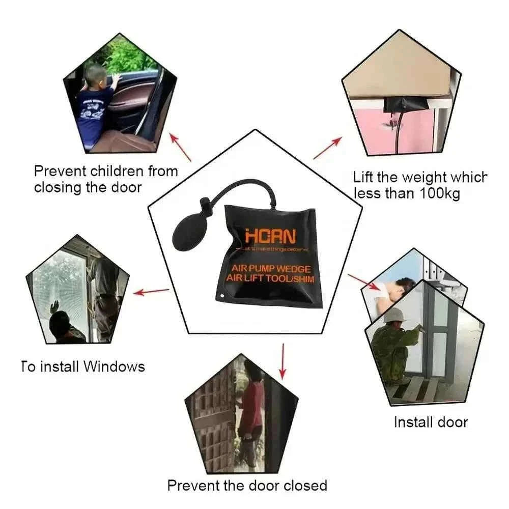 Inflatable Pump Wedge Air Bag for Door and Window Installation-Green-1PC / 1pc