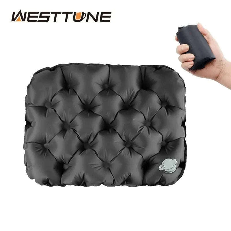 Inflatable Sitting Pad Ultralight Seat Cushion for Camping-Grey