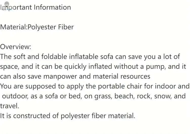 Inflatable Sofa Bag – Portable Outdoor Lounger-Orange