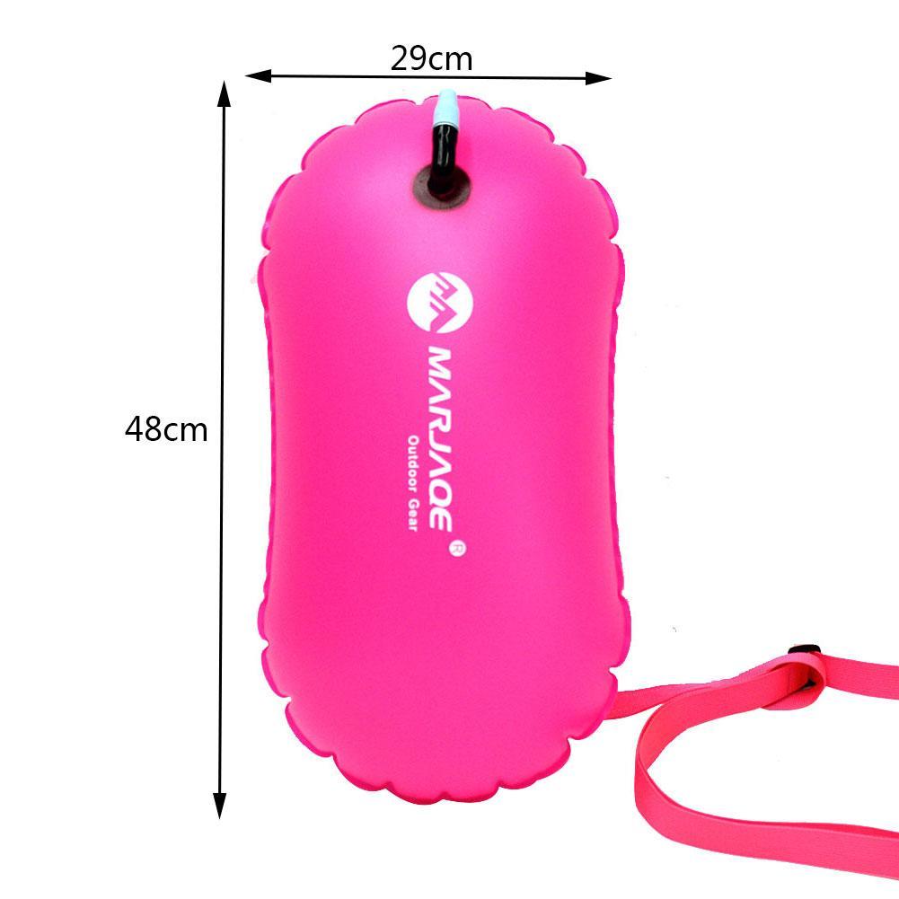 Inflatable Swim Buoy for Open Water Safety-orange