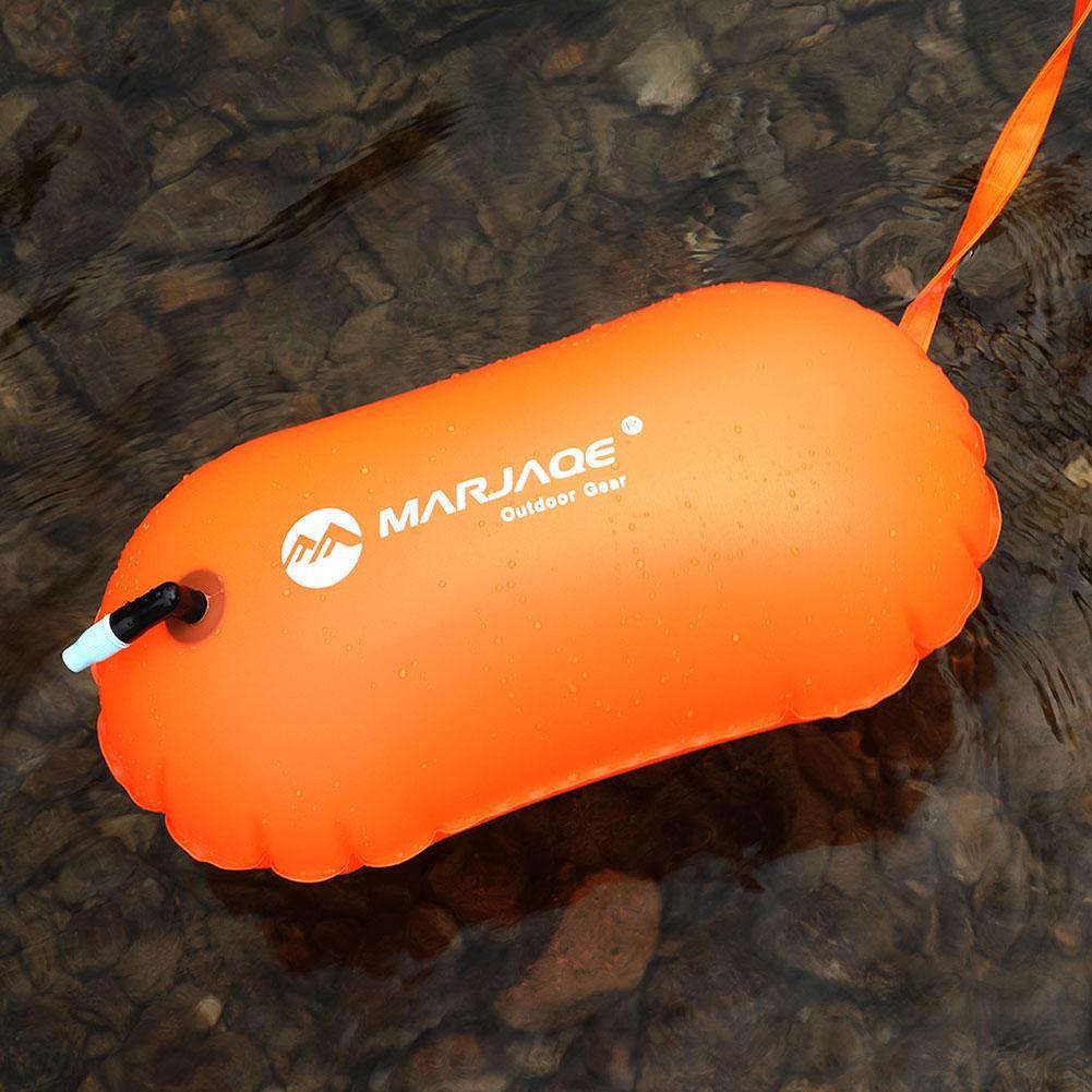 Inflatable Swim Buoy for Open Water Safety-orange