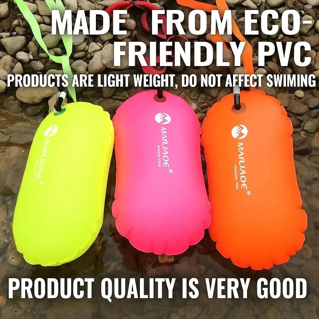 Inflatable Swim Buoy for Open Water Safety-orange