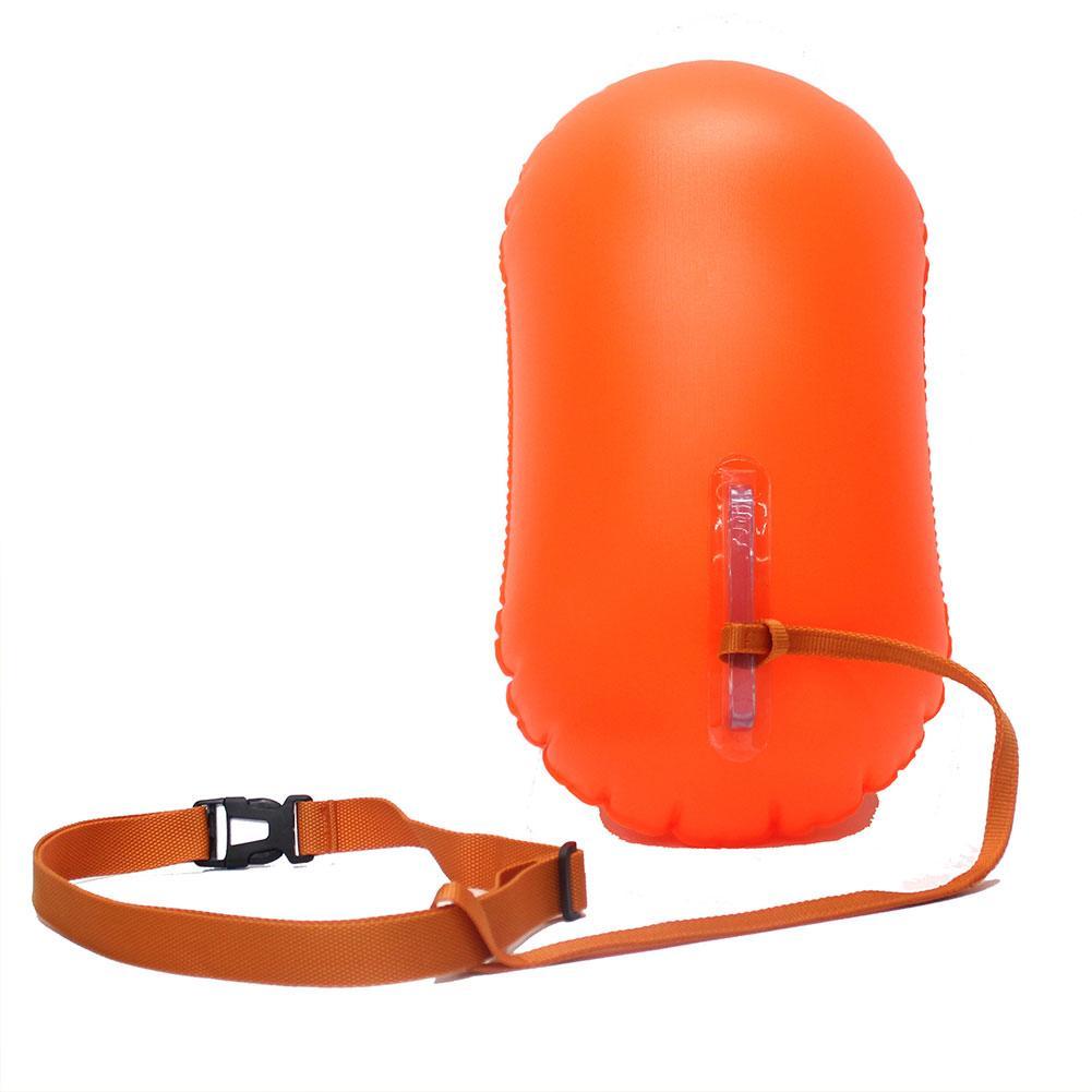 Inflatable Swim Buoy for Open Water Safety-orange