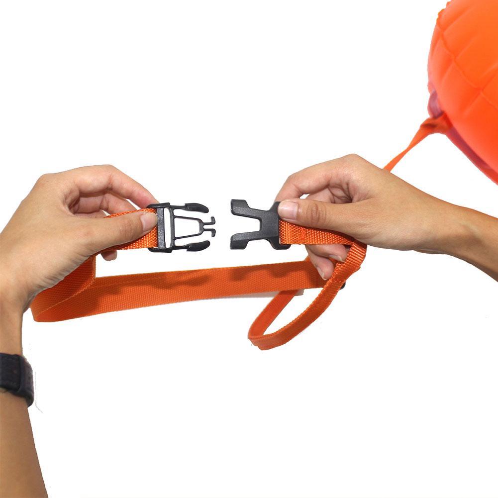 Inflatable Swim Buoy for Open Water Safety-orange