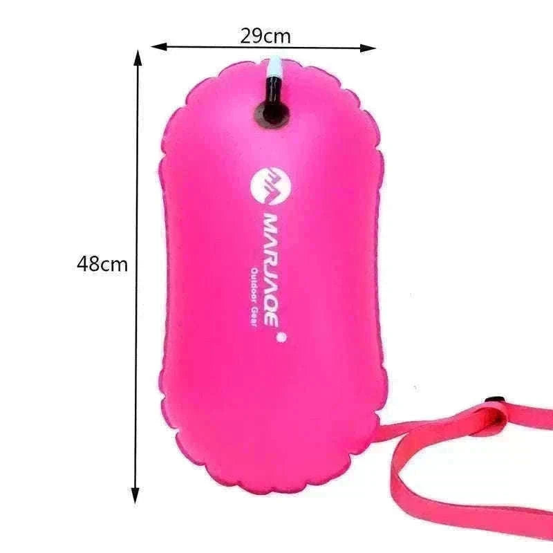 Inflatable Swim Buoy for Open Water Safety-orange