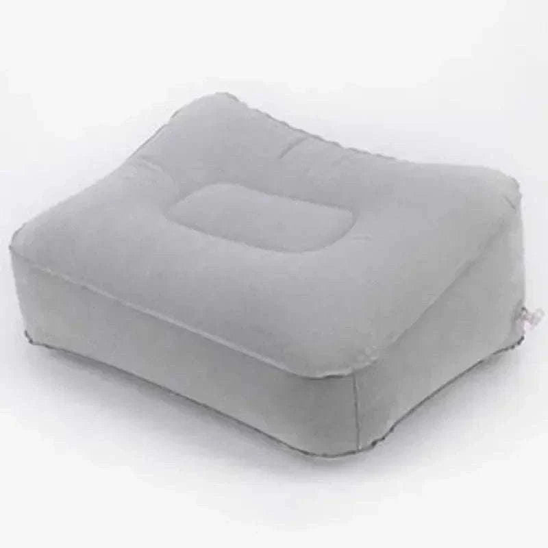 Inflatable Travel Footrest Pillow for Planes, Cars & Kids Comfort-3 layer-Blue