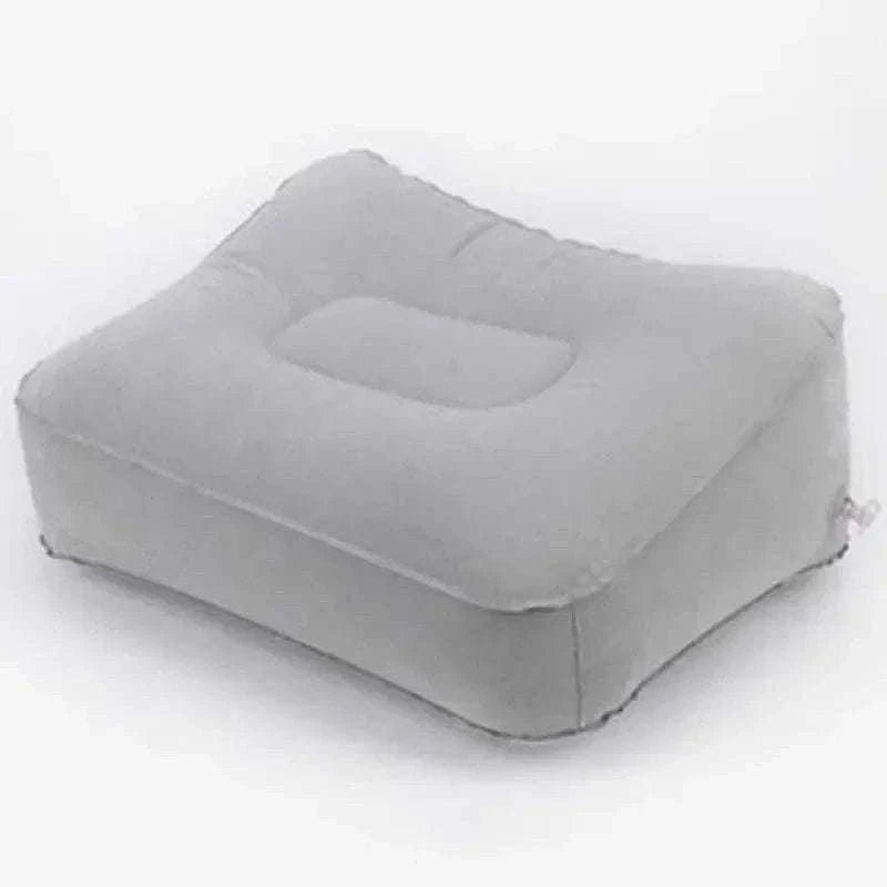 Inflatable Travel Footrest Pillow for Planes, Cars & Kids Comfort-3 layer-Blue