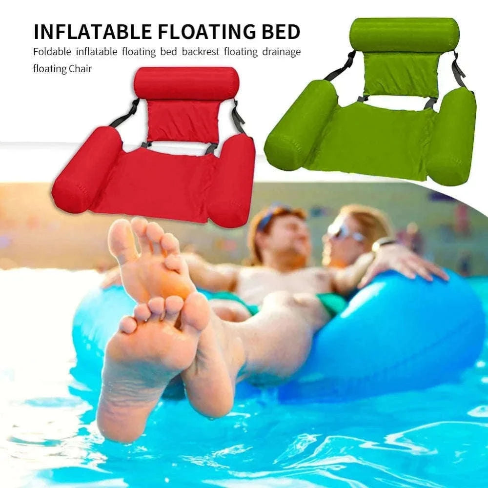 Inflatable Water Hammock Lounge Chair 100×120cm-Orange / China Mainland