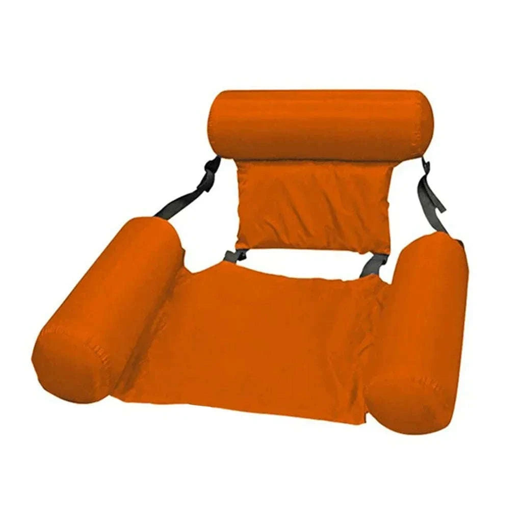Inflatable Water Hammock Lounge Chair 100×120cm-Orange / China Mainland
