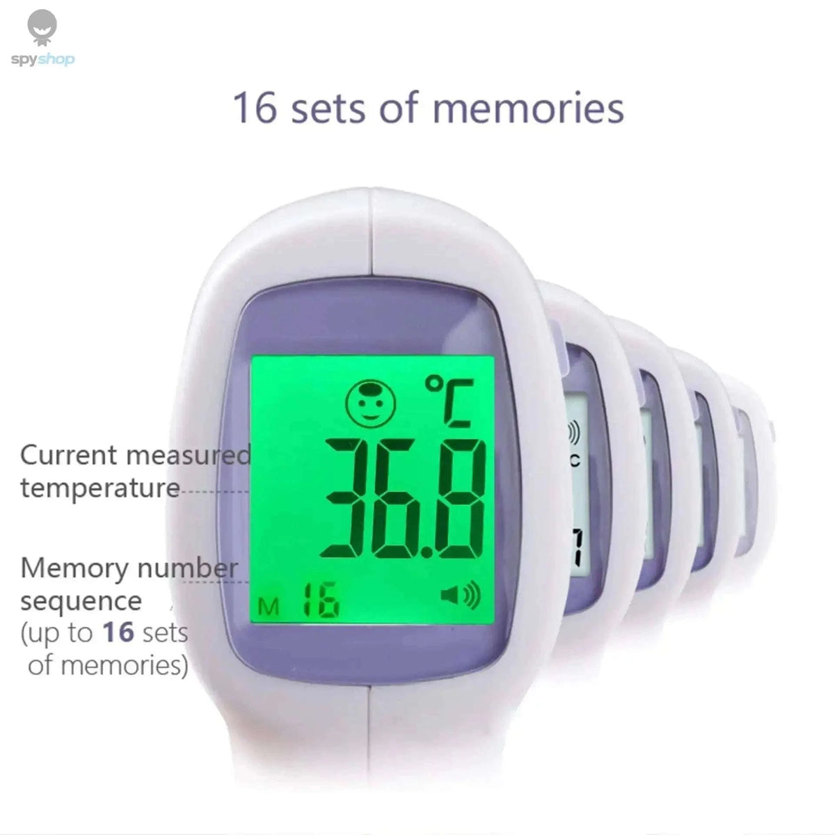 Infrared Digital Thermometer for Fast, Non-Contact Readings-Black