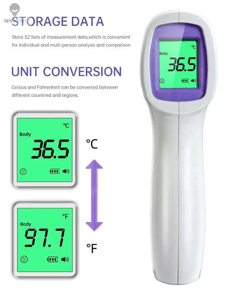 Infrared Digital Thermometer for Fast, Non-Contact Readings-Black