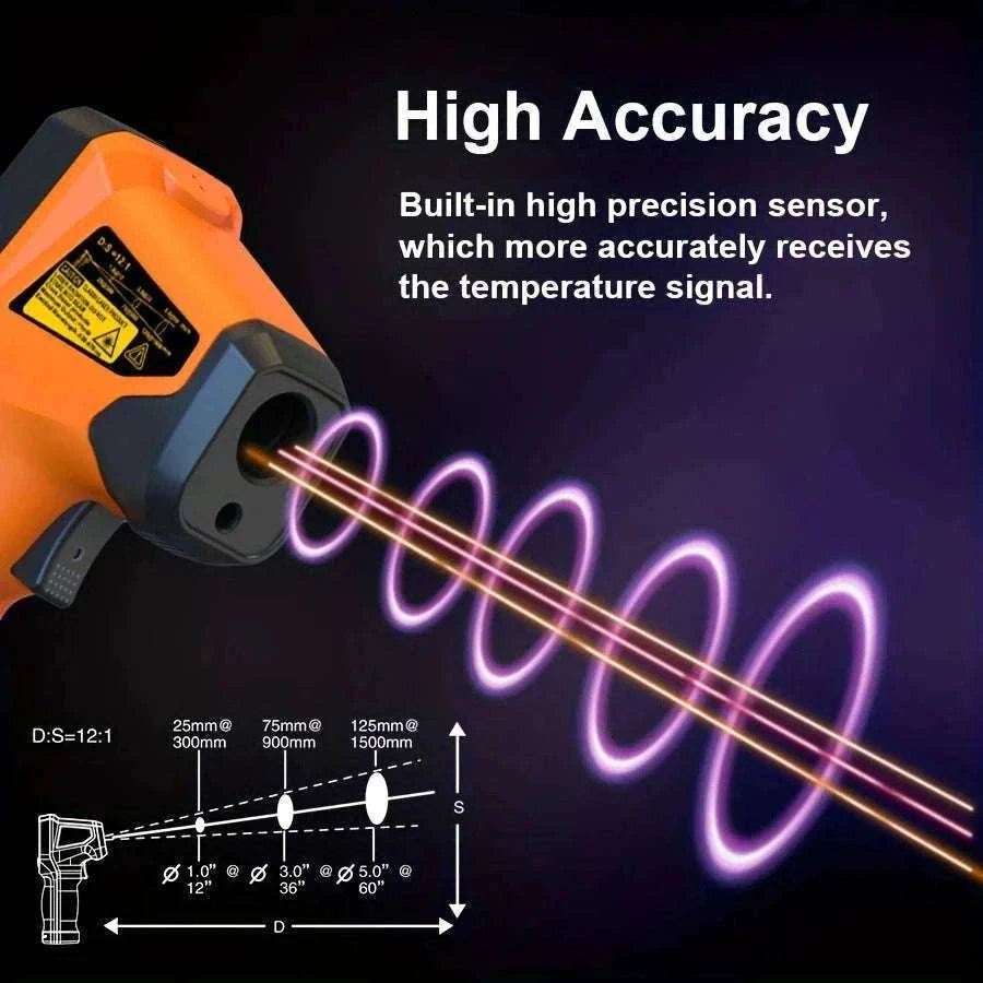 Infrared Laser Temperature Gun -50°C to 600°C Digital IR Thermometer-T600A