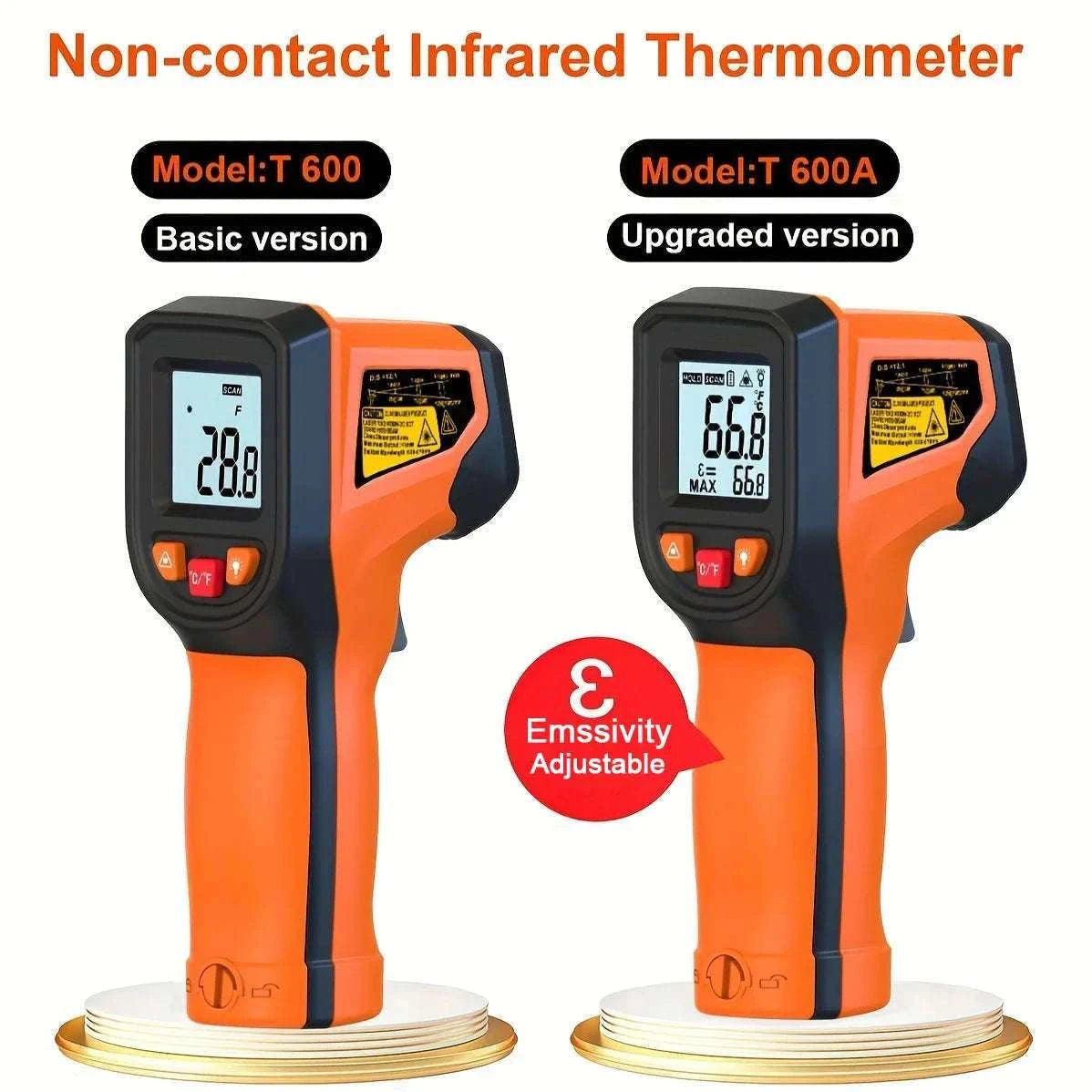 Infrared Laser Temperature Gun -50°C to 600°C Digital IR Thermometer-T600A