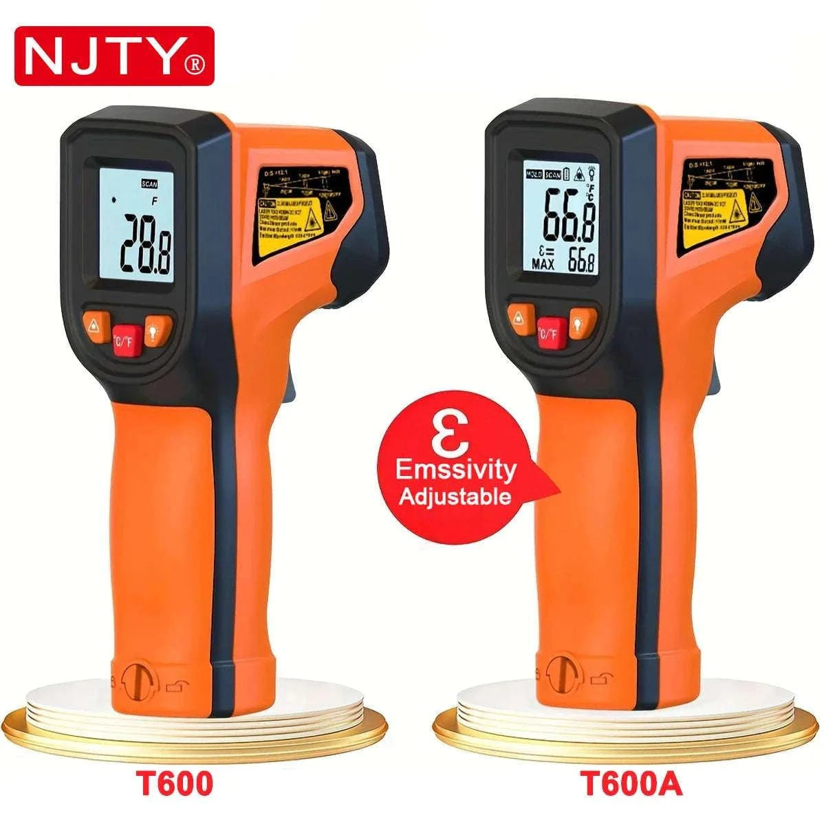 Infrared Laser Temperature Gun -50°C to 600°C Digital IR Thermometer-T600A