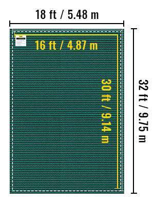 Inground Pool Safety Cover 16x28 ft Mesh Winter Protection-For 20x40ft Pool / france