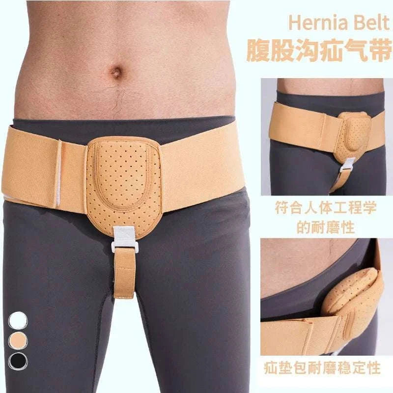 Inguinal Hernia Support Belt – Breathable Truss Strap for Daily Relief-GERMANY / khaki / ONE SIZE
