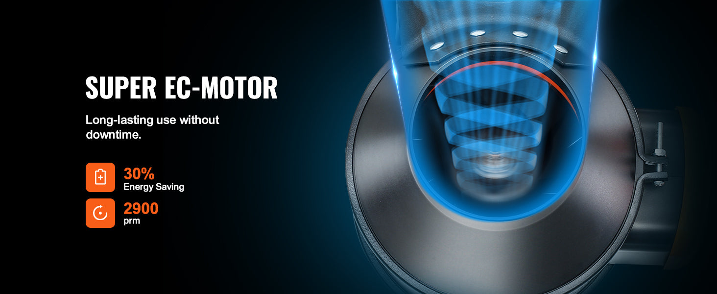Inline ventilátor s regulátorem teploty a vlhkosti, tichý EC motor
