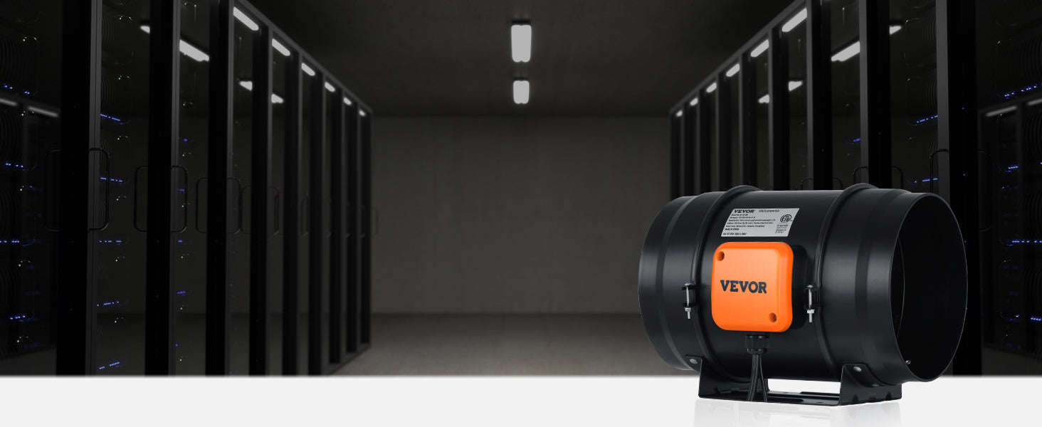Inline Duct Fan with Temperature Humidity Controller-EC 4Inch / Germany