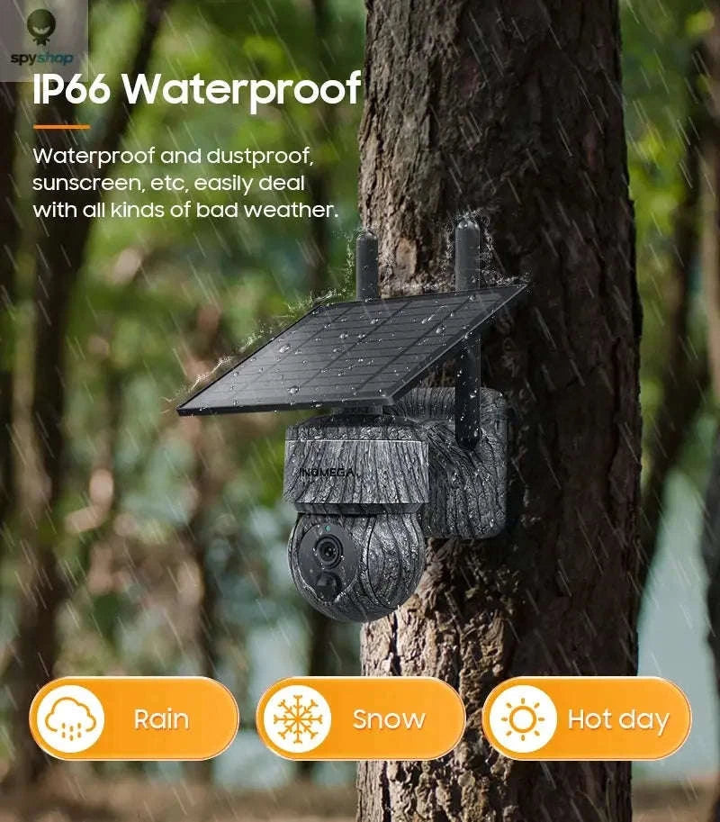 INQMEGA Solar PTZ Security Camera – 5MP Wireless, Night Vision, 4G/WiFi-5MP WIFI 128GB / Saudi Arabia