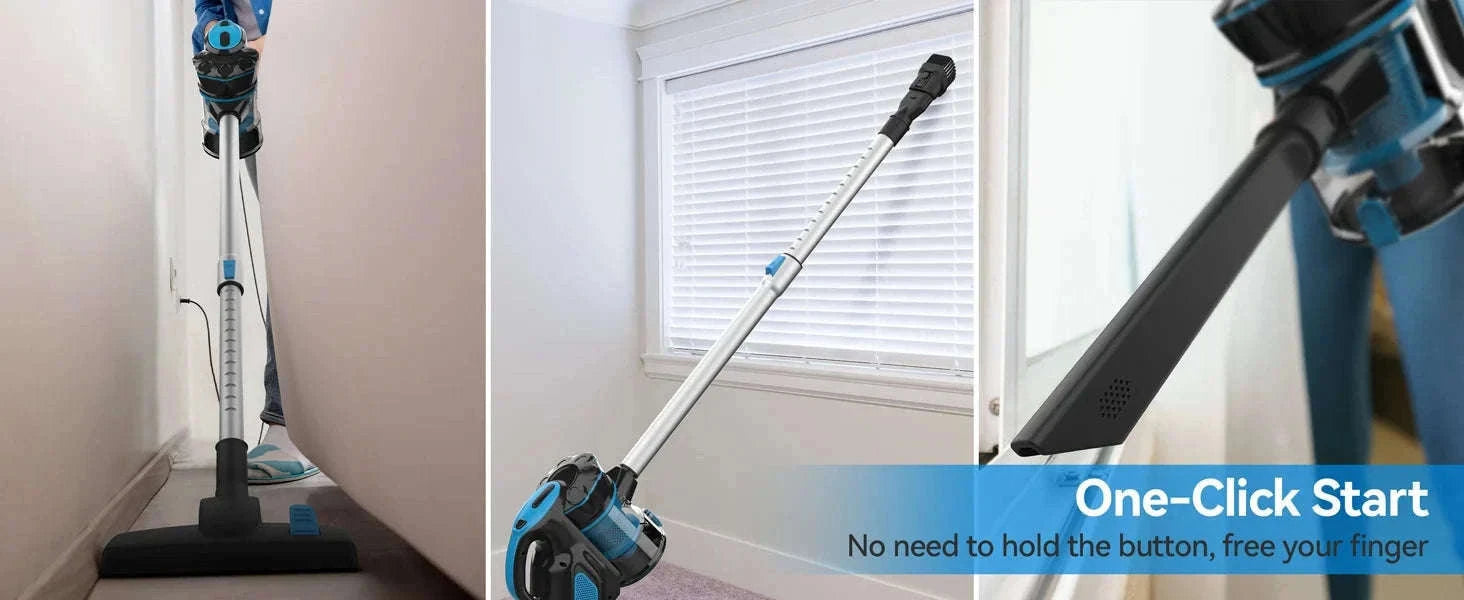 INSE I5 Corded Stick Vacuum 600W 18Kpa Lightweight 2-in-1 Cleaner-Red / EU / GERMANY