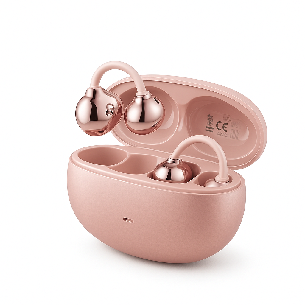 Open Ear Clip Wireless Bluetooth Earbuds with Mic