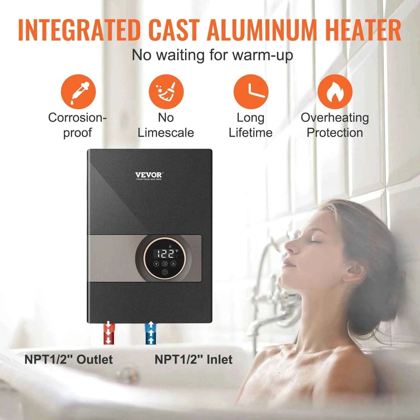 Instant Electric Water Heater 8 kW Digital Display Wall Mounted-14kw / United States
