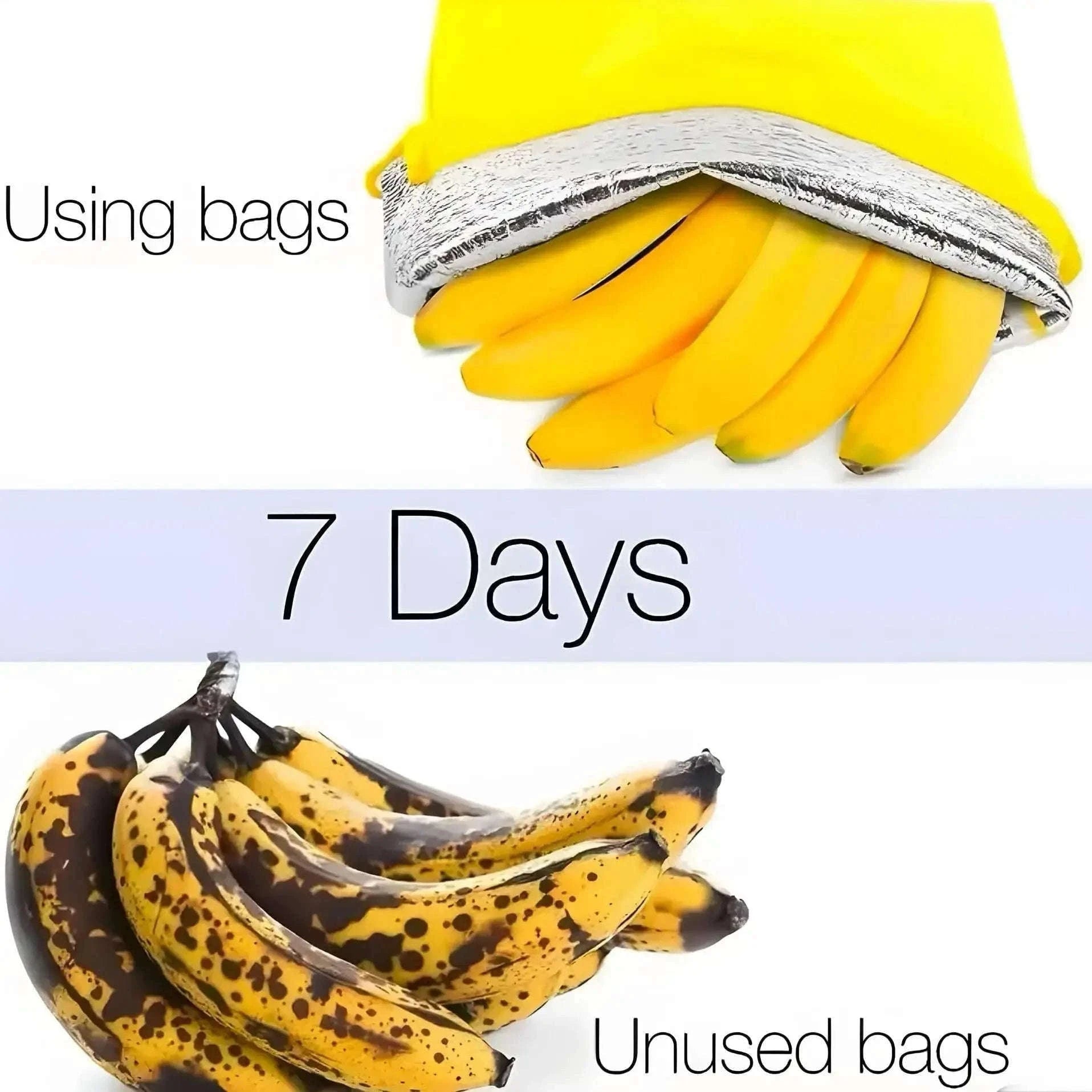 Insulated Banana Preserve Bag for Fresher Fruit on the Go-Yellow 1pc
