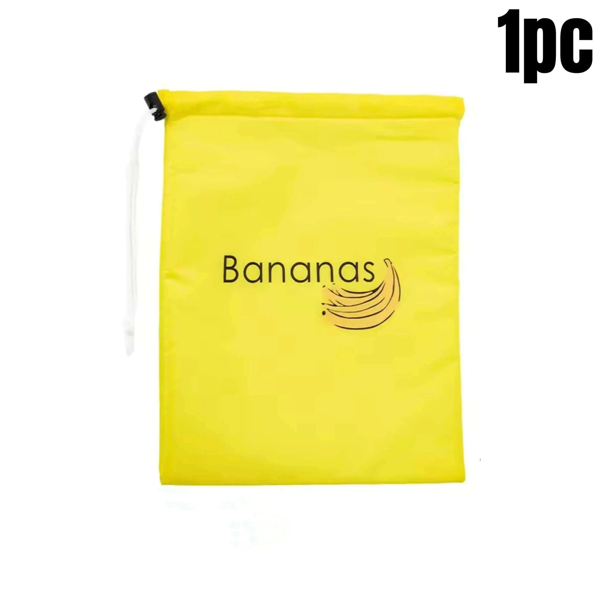 Insulated Banana Preserve Bag for Fresher Fruit on the Go-Yellow 1pc