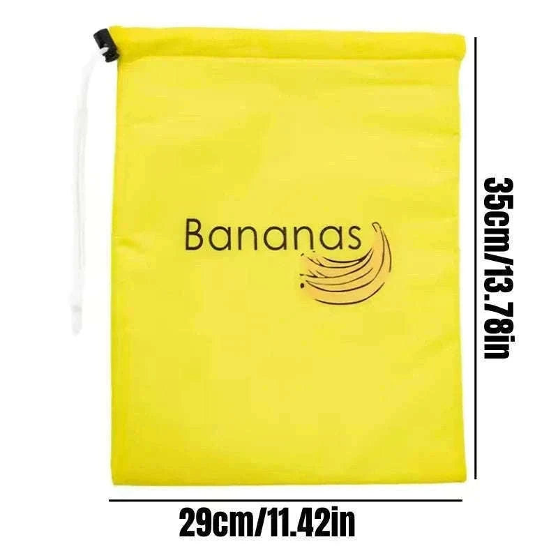 Insulated Banana Preserve Bag for Fresher Fruit on the Go-Yellow 1pc