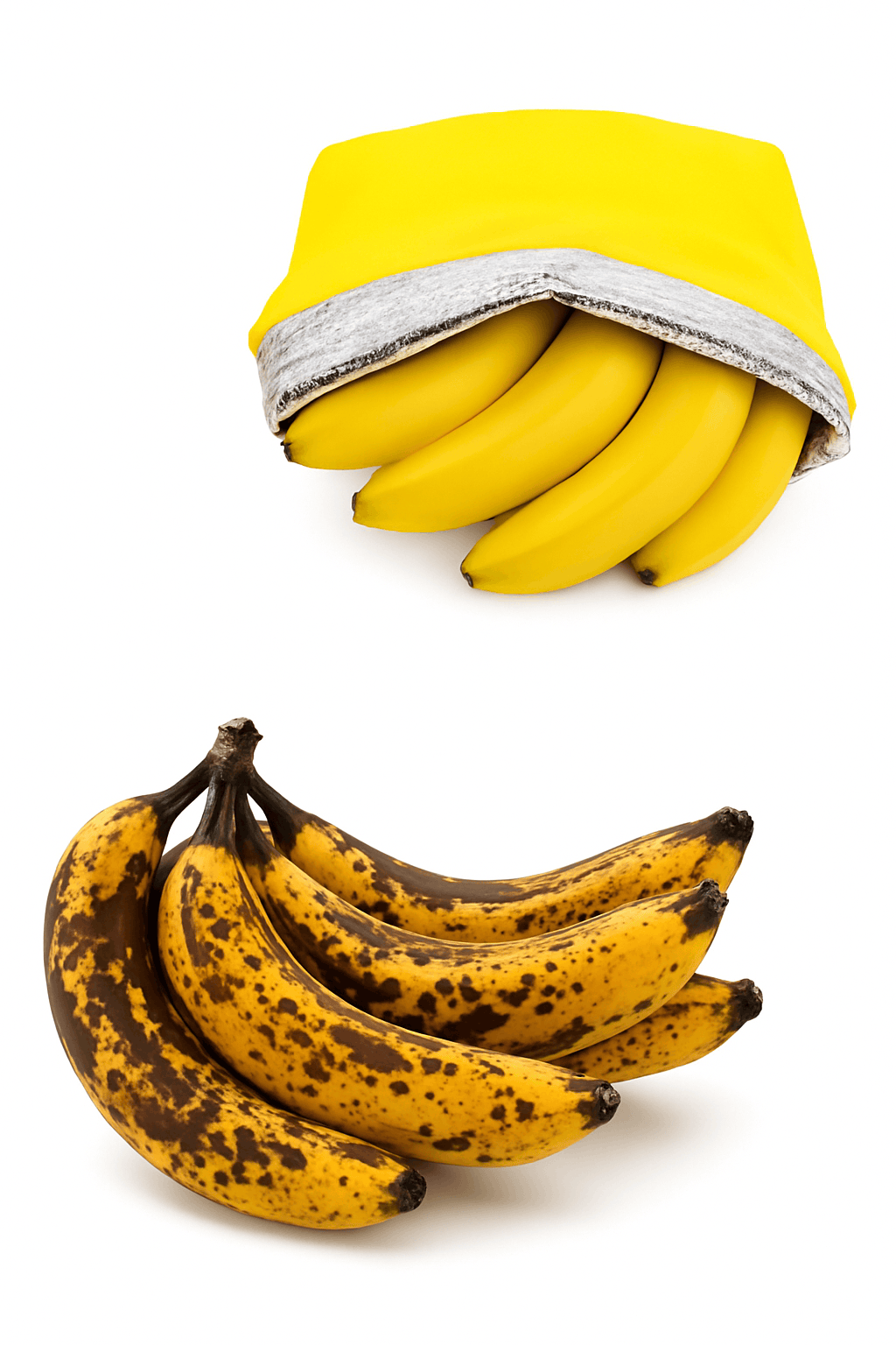 Insulated Banana Preserve Bag for Fresher Fruit on the Go-Yellow 1pc